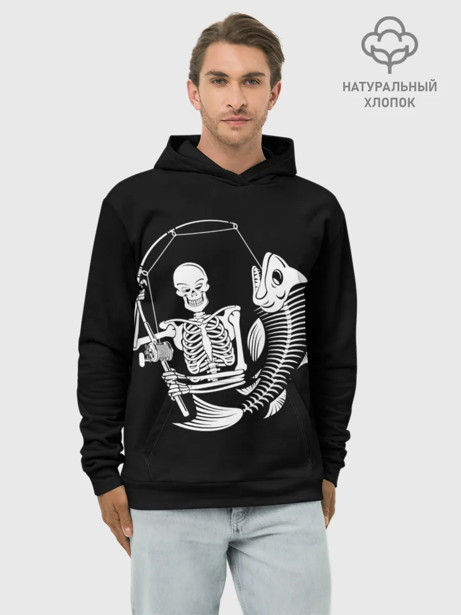 Худи мужской база хлопок / Fishing