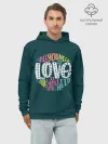 Худи мужской база хлопок / All You Need is Love