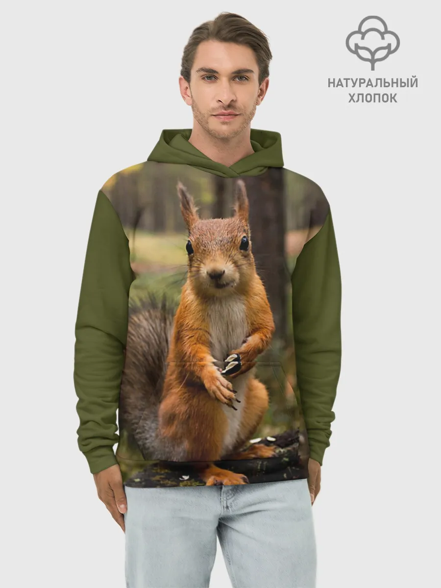 Худи мужской база хлопок / Белочка