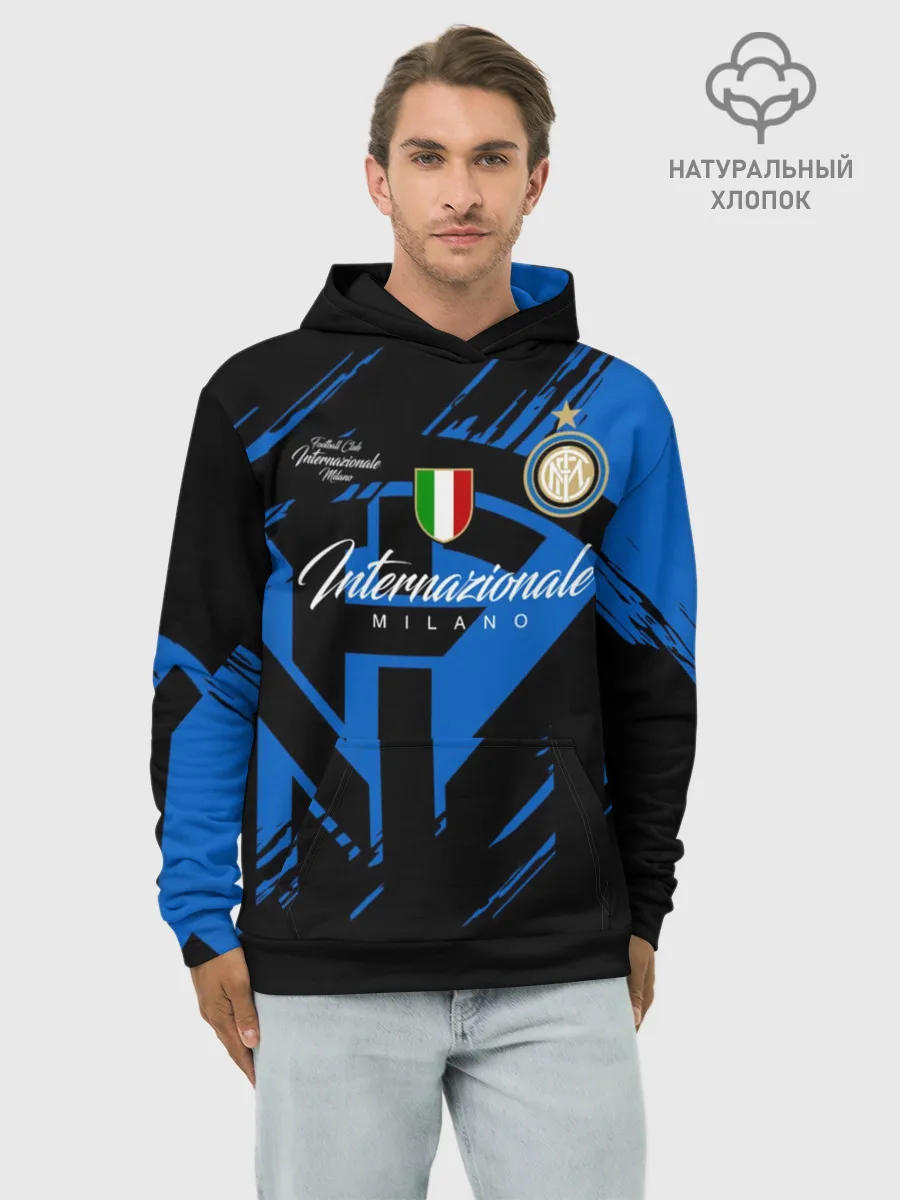 Худи мужской база хлопок / Интер Милан