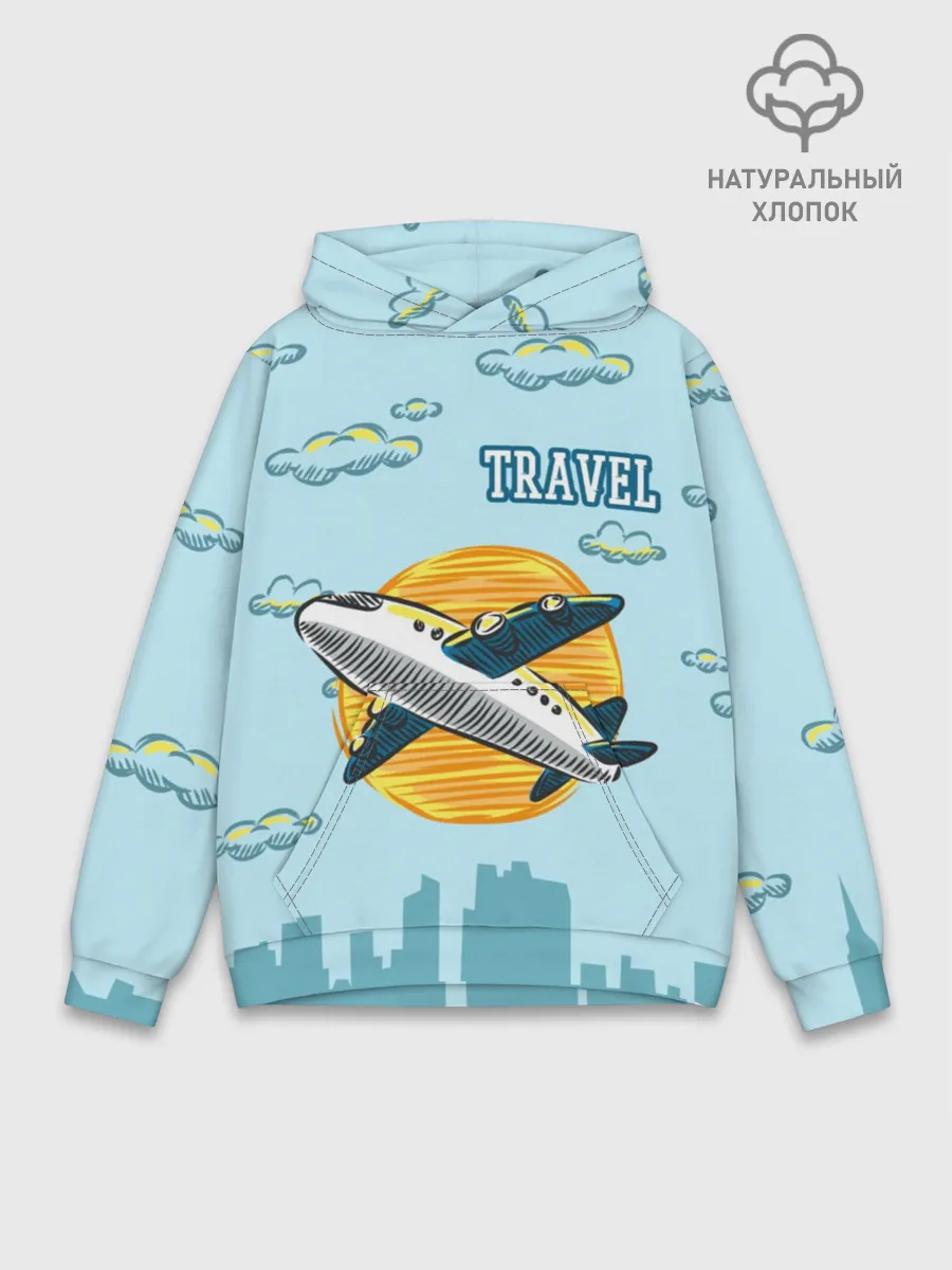 Худи мужской база хлопок / Путешествия