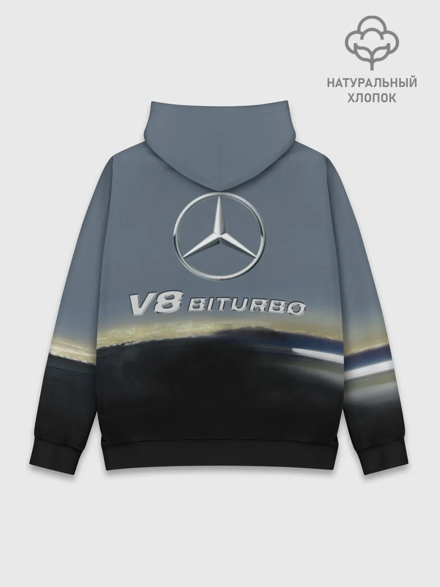 Худи мужской база хлопок / V8 Biturbo