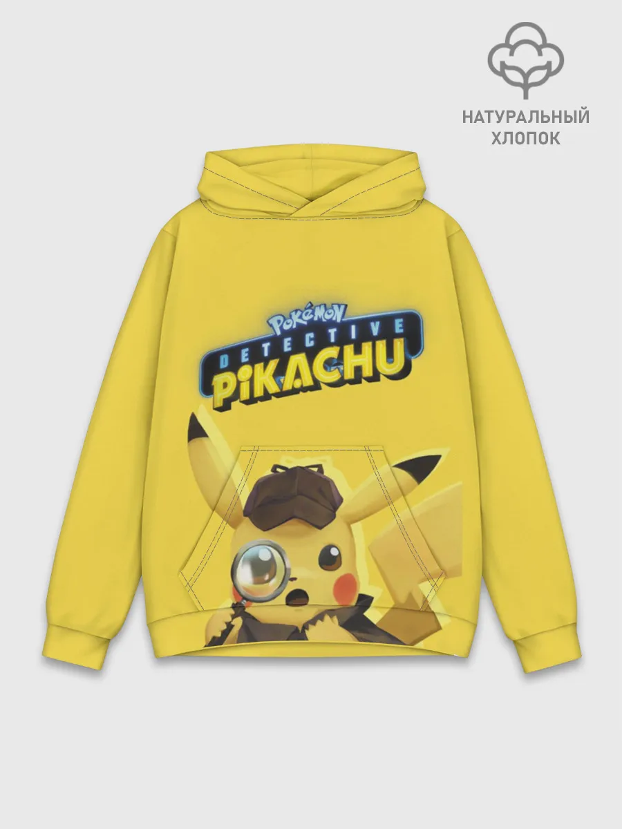 Худи мужской база хлопок / Детектив Пикачу