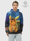 Худи мужской база хлопок / Detective Pikachu