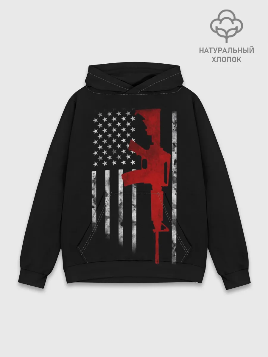 Худи мужской база хлопок / American Patriot
