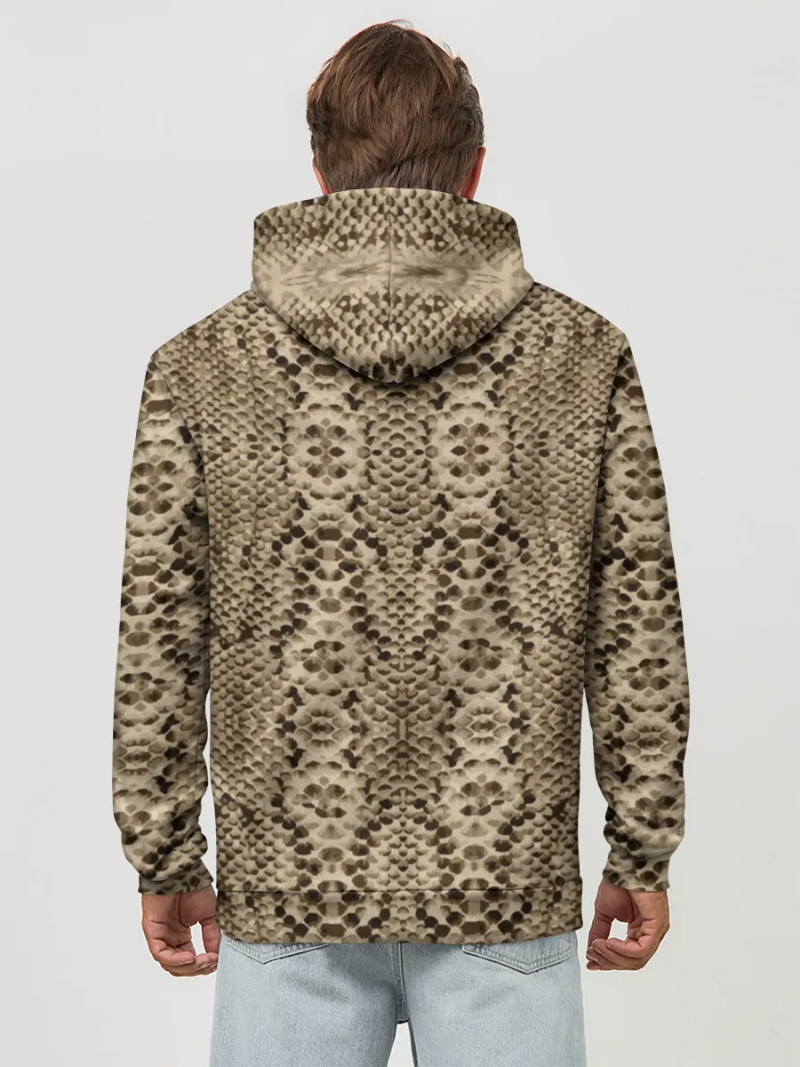 Худи мужской база хлопок / Кожа питона