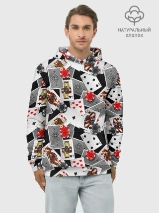 Худи мужской база хлопок / Игральные карты