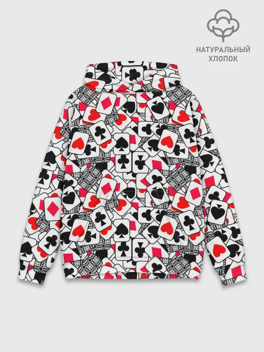 Худи мужской база хлопок / Игральные карты