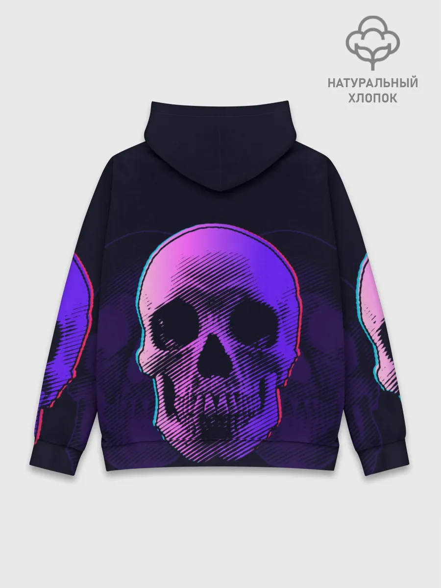 Худи мужской база хлопок / Токсичный череп