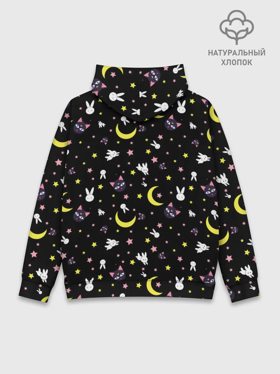 Худи мужской база хлопок / Sailor Moon Pattern