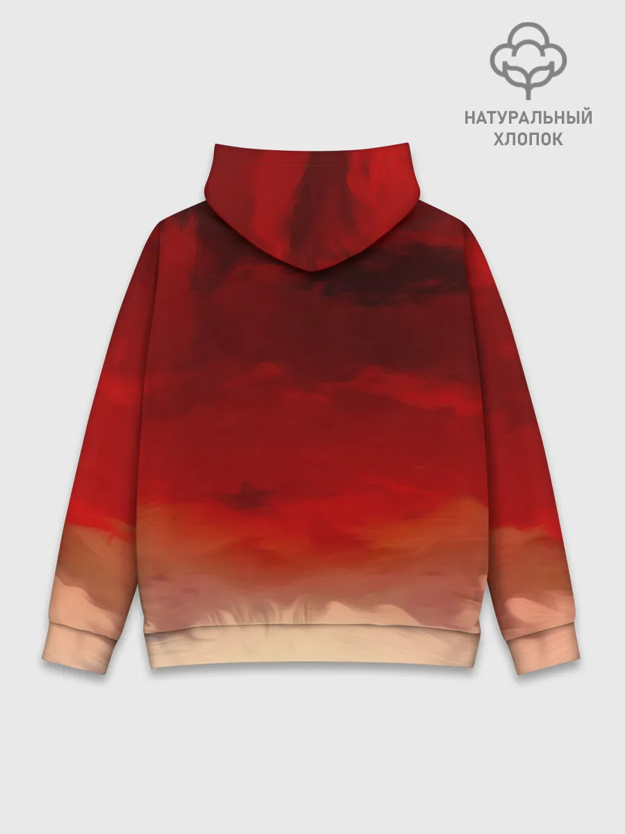 Худи мужской база хлопок / Огненная Лиса