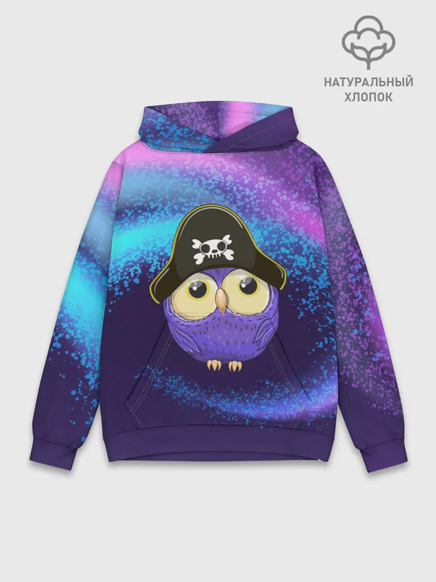 Худи мужской база хлопок / Сова пират
