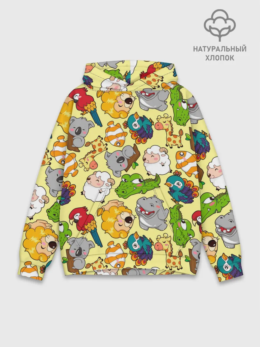 Худи мужской база хлопок / Зоопарк