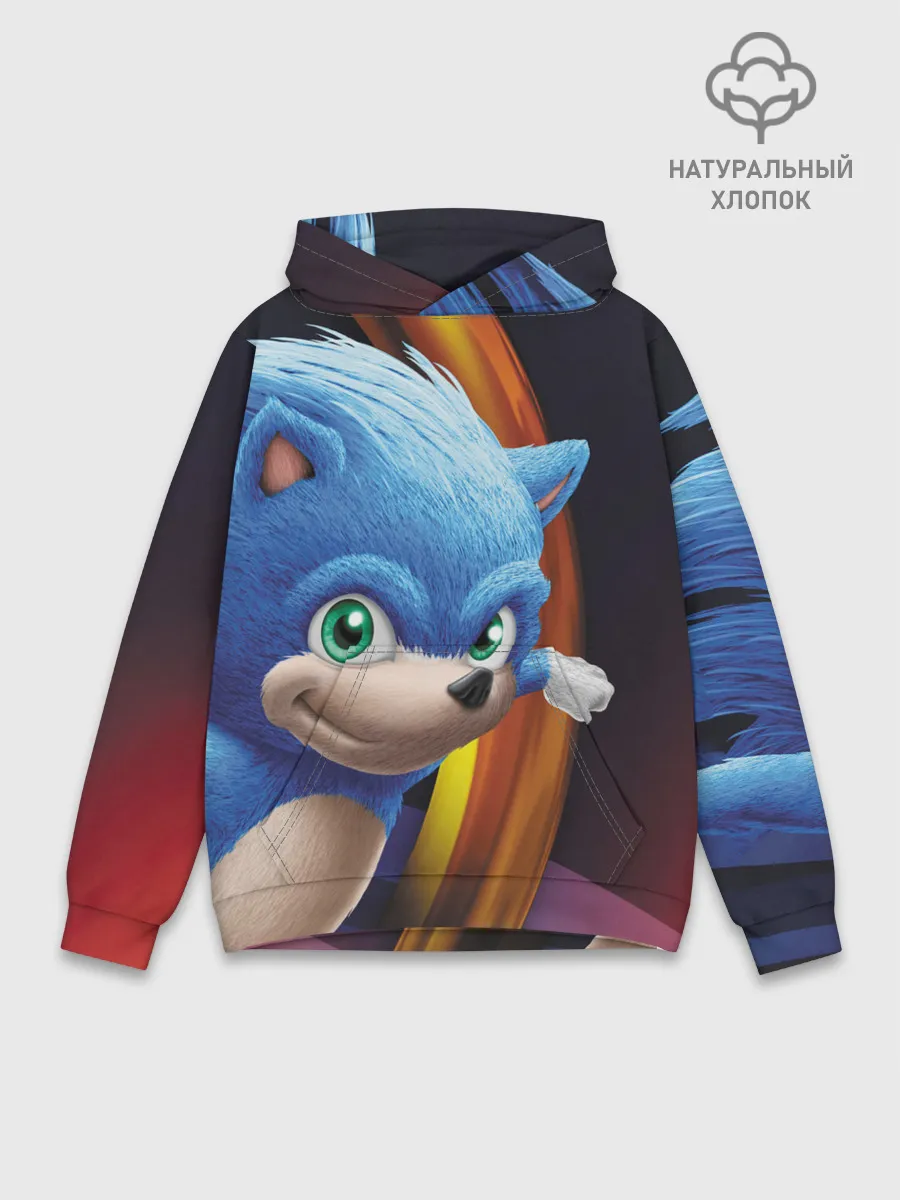 Худи мужской база хлопок / Sonic