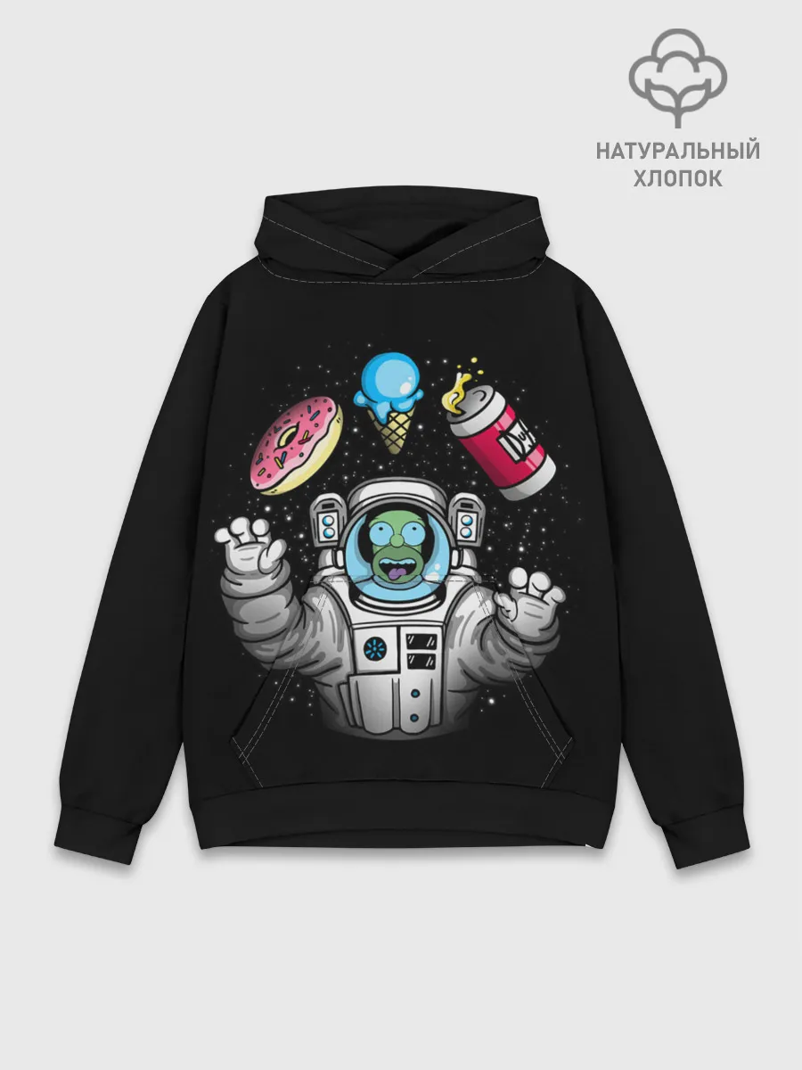 Худи мужской база хлопок / Гомер в космосе