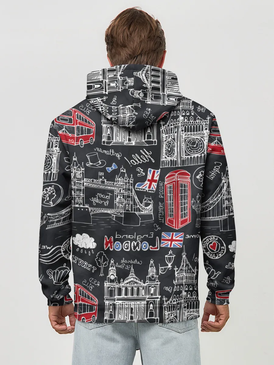 Худи мужской база хлопок / Лондон