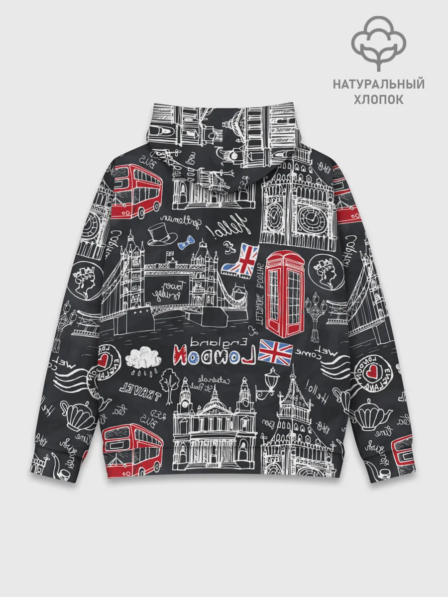 Худи мужской база хлопок / Лондон