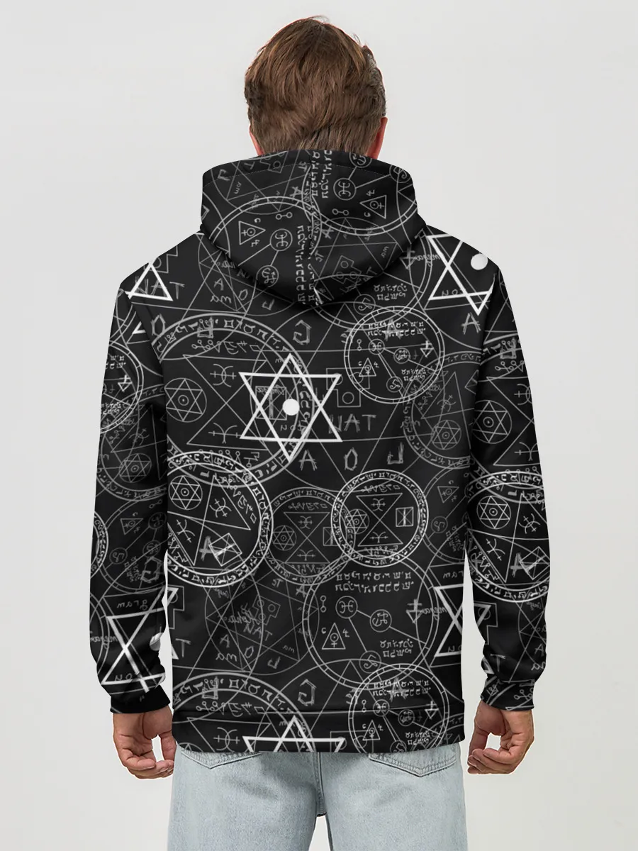 Худи мужской база хлопок / Мистический узор