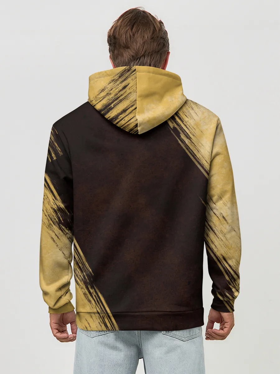 Худи мужской база хлопок / Черный Клевер