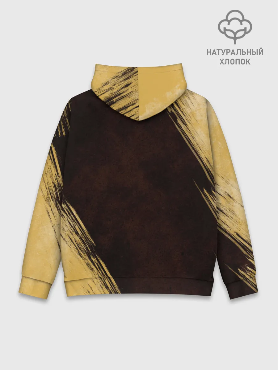 Худи мужской база хлопок / Черный Клевер