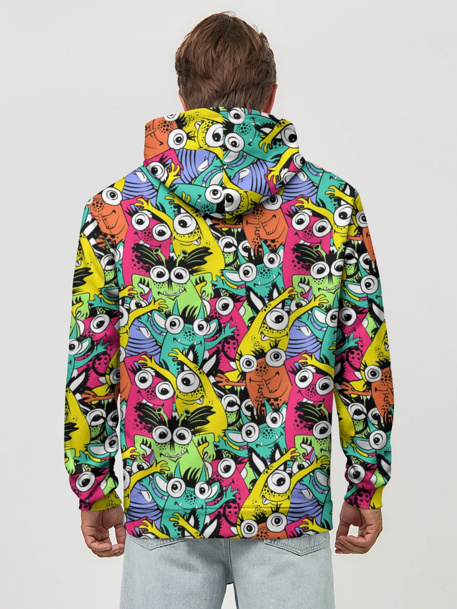 Худи мужской база хлопок / Весёлые монстры