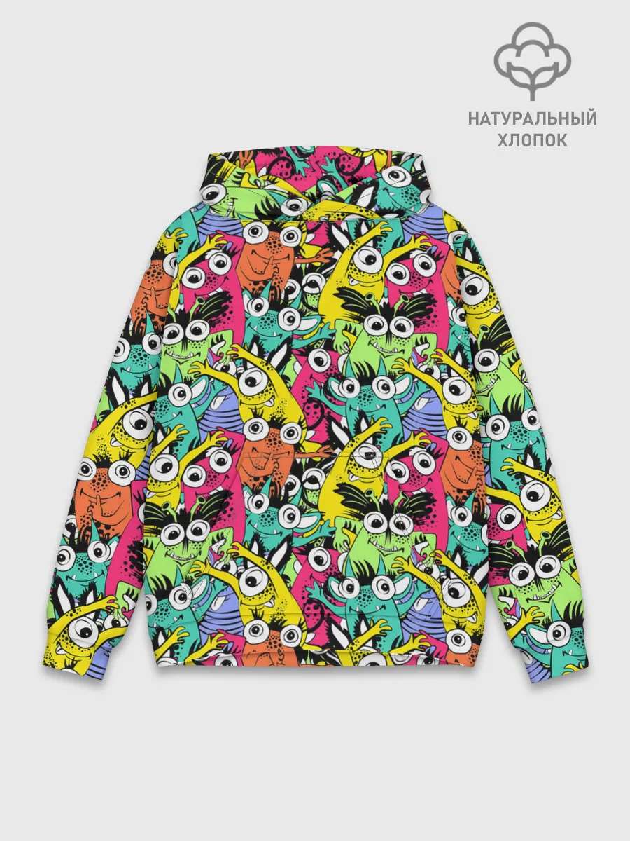 Худи мужской база хлопок / Весёлые монстры
