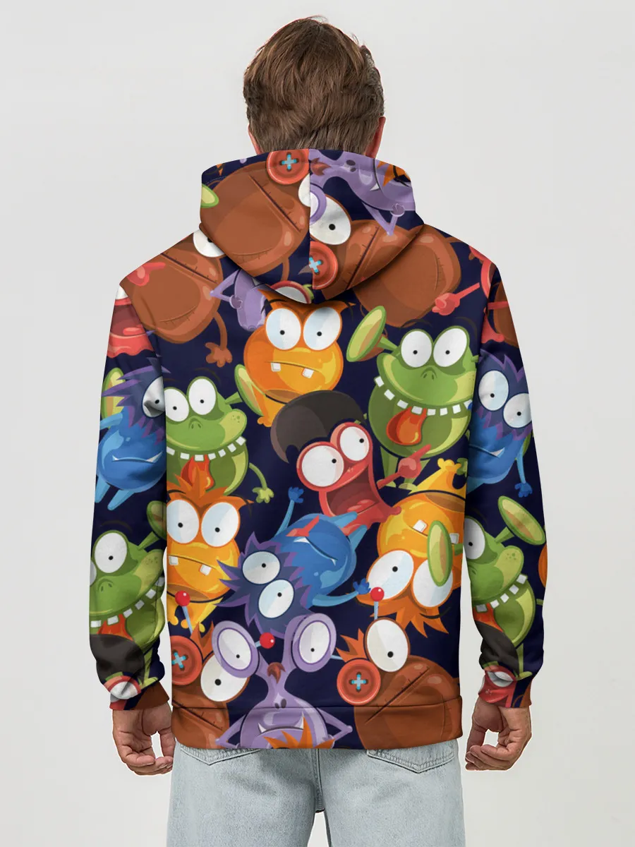 Худи мужской база хлопок / Пучеглазые монстры