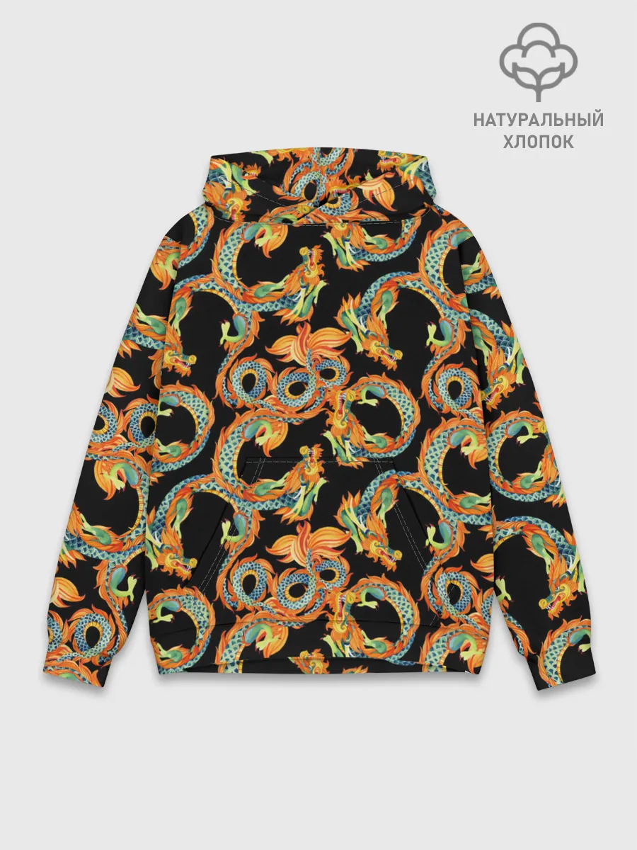 Худи мужской база хлопок / Драконы