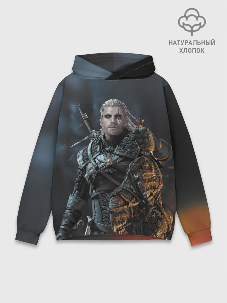 Худи мужской база хлопок / Геральт Ведьмак