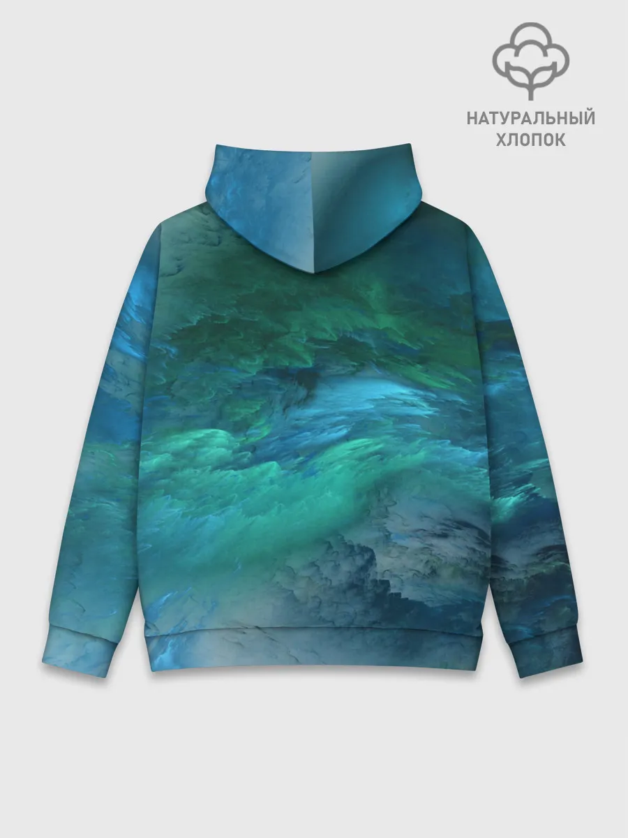Худи мужской база хлопок / Изумрудные Облака