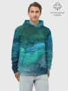 Худи мужской база хлопок / Изумрудные Облака