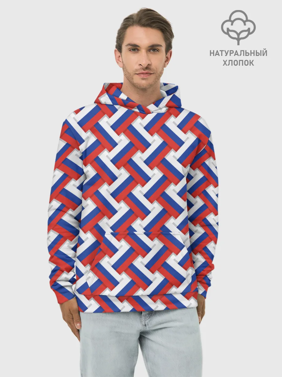 Худи мужской база хлопок / Российская плетёнка