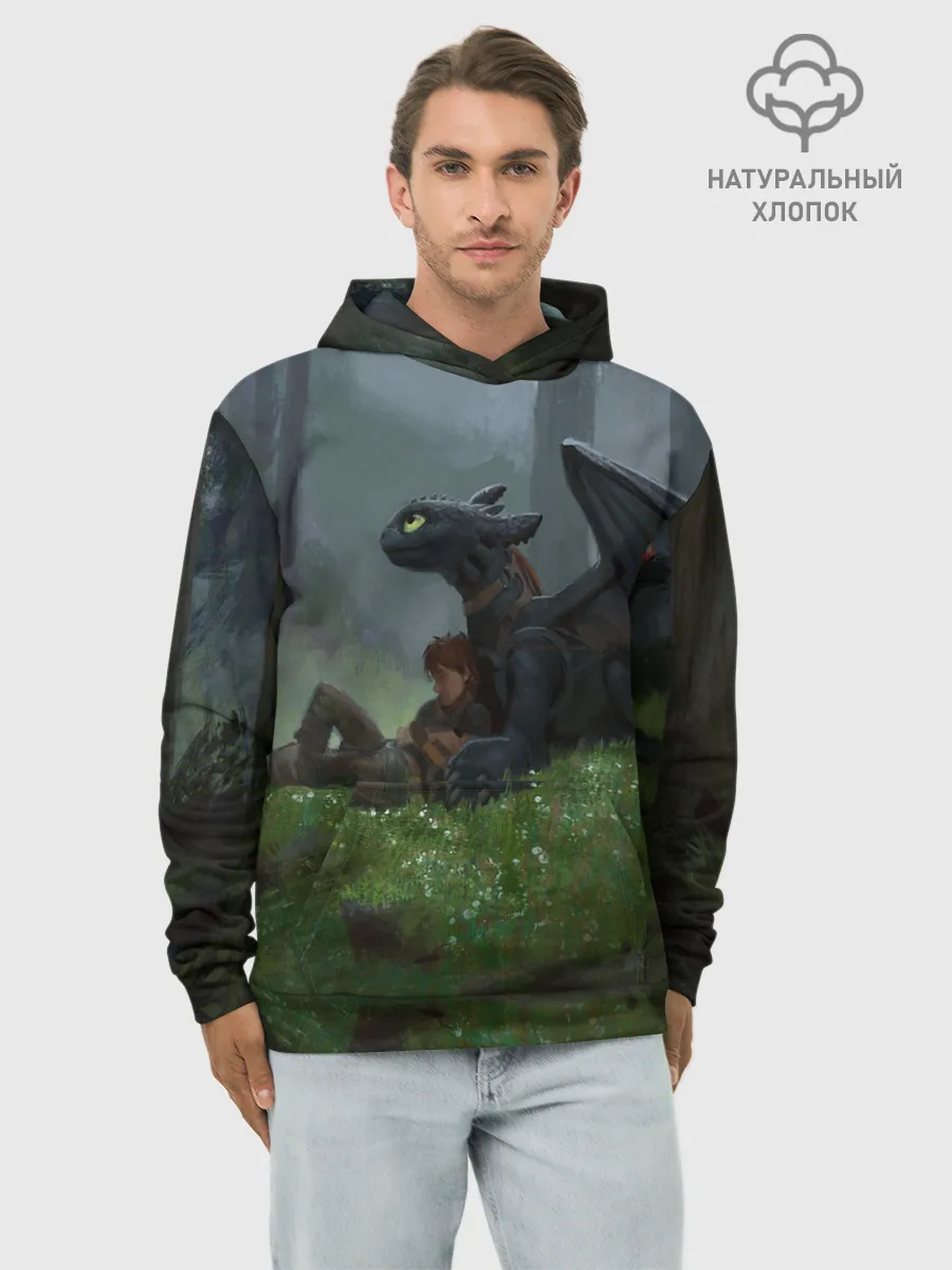 Худи мужской база хлопок / Верные друзья