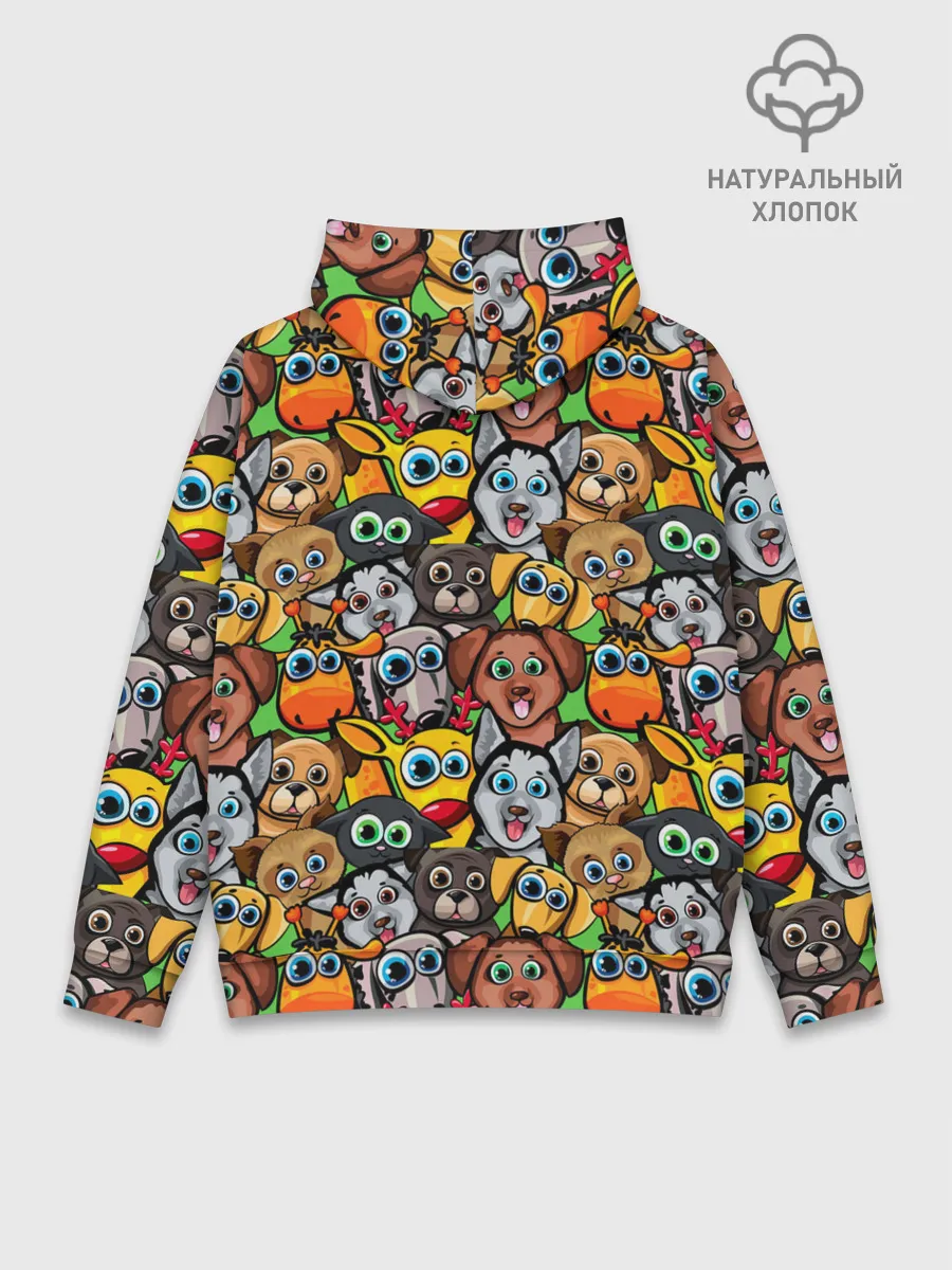 Худи мужской база хлопок / Веселые собачки