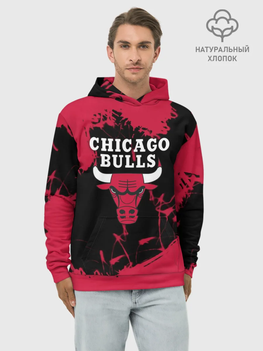 Худи мужской база хлопок / CHICAGO BULLS