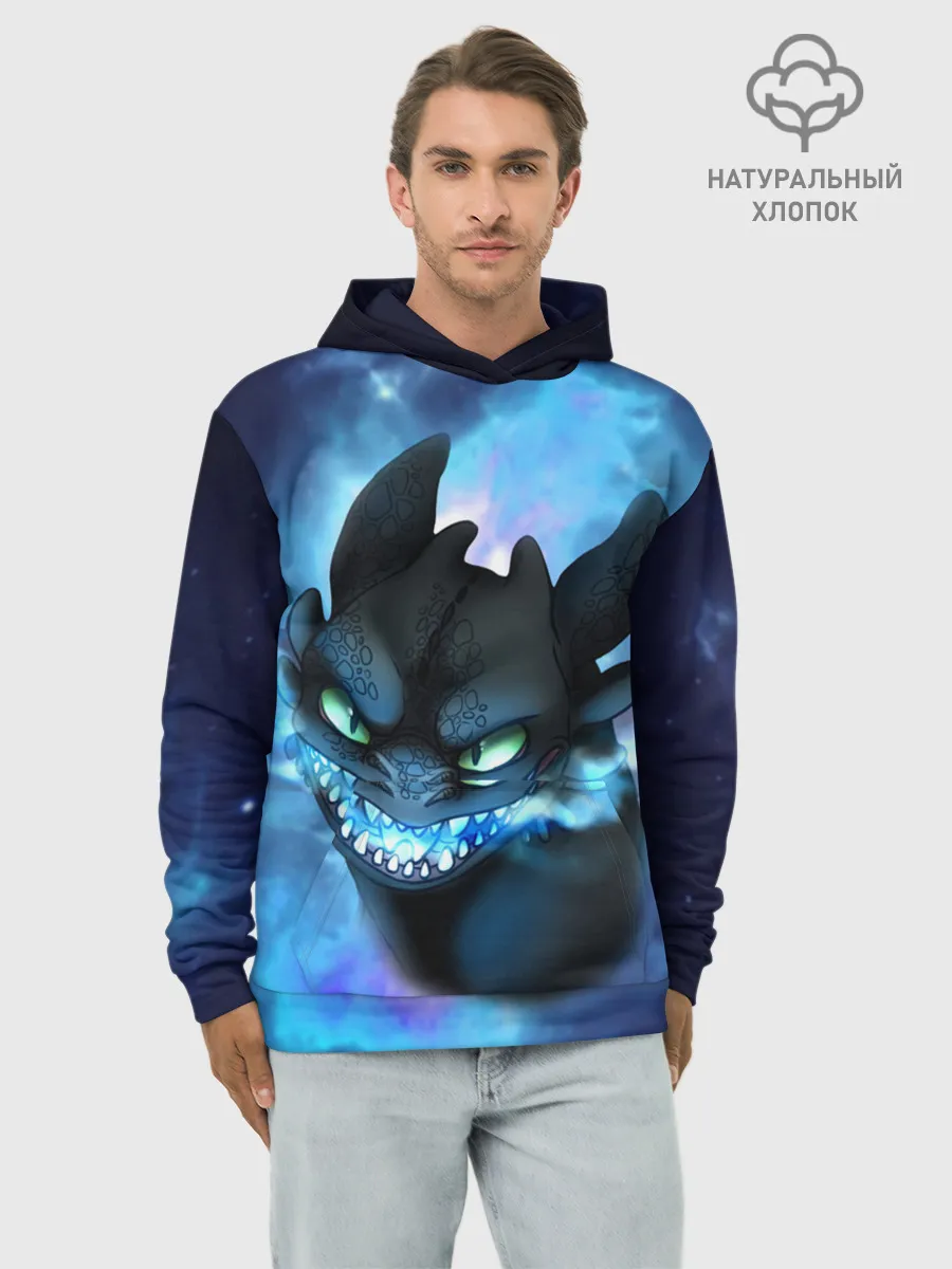 Худи мужской база хлопок / Night Fury