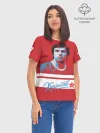 Женская базовая футболка хлопок / Kharlamov_Red_17