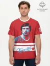 Мужская базовая футболка хлопок / Kharlamov_Red_17