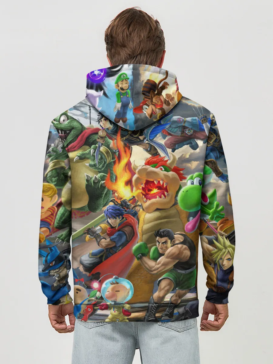 Худи мужской база хлопок / Super Smash Bros ultimate