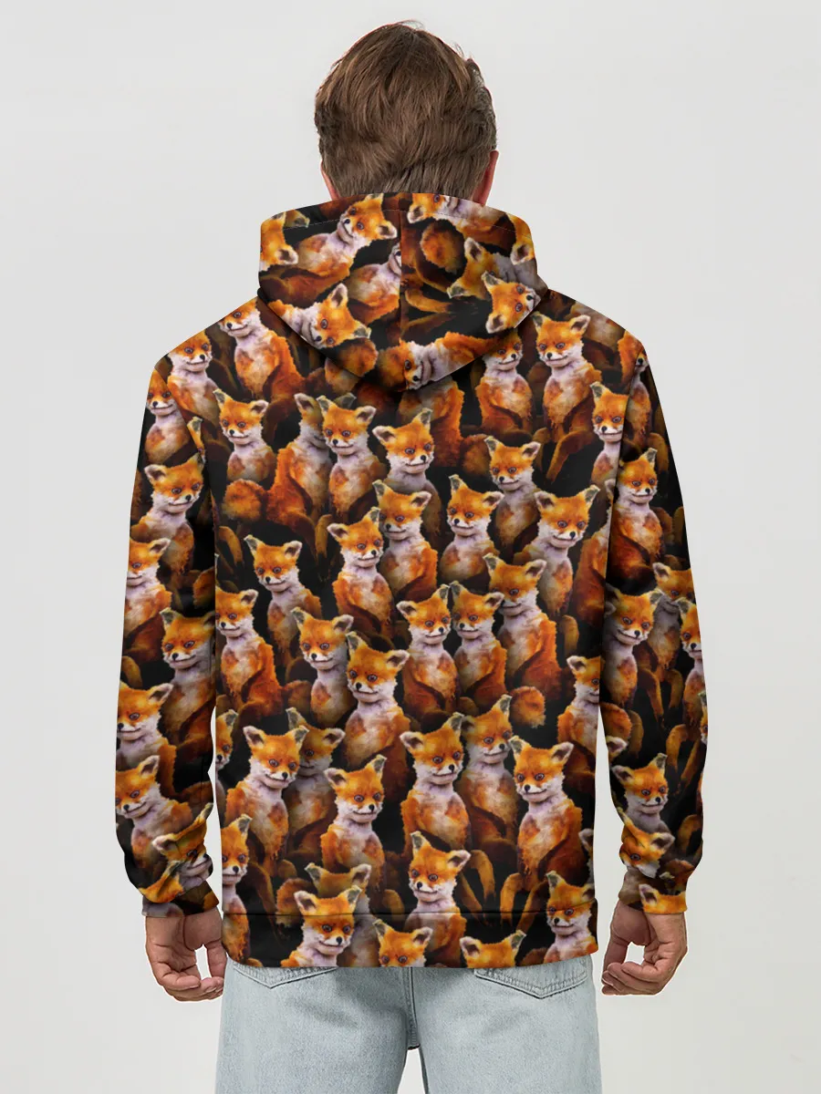 Худи мужской база хлопок / Упоротые лисы