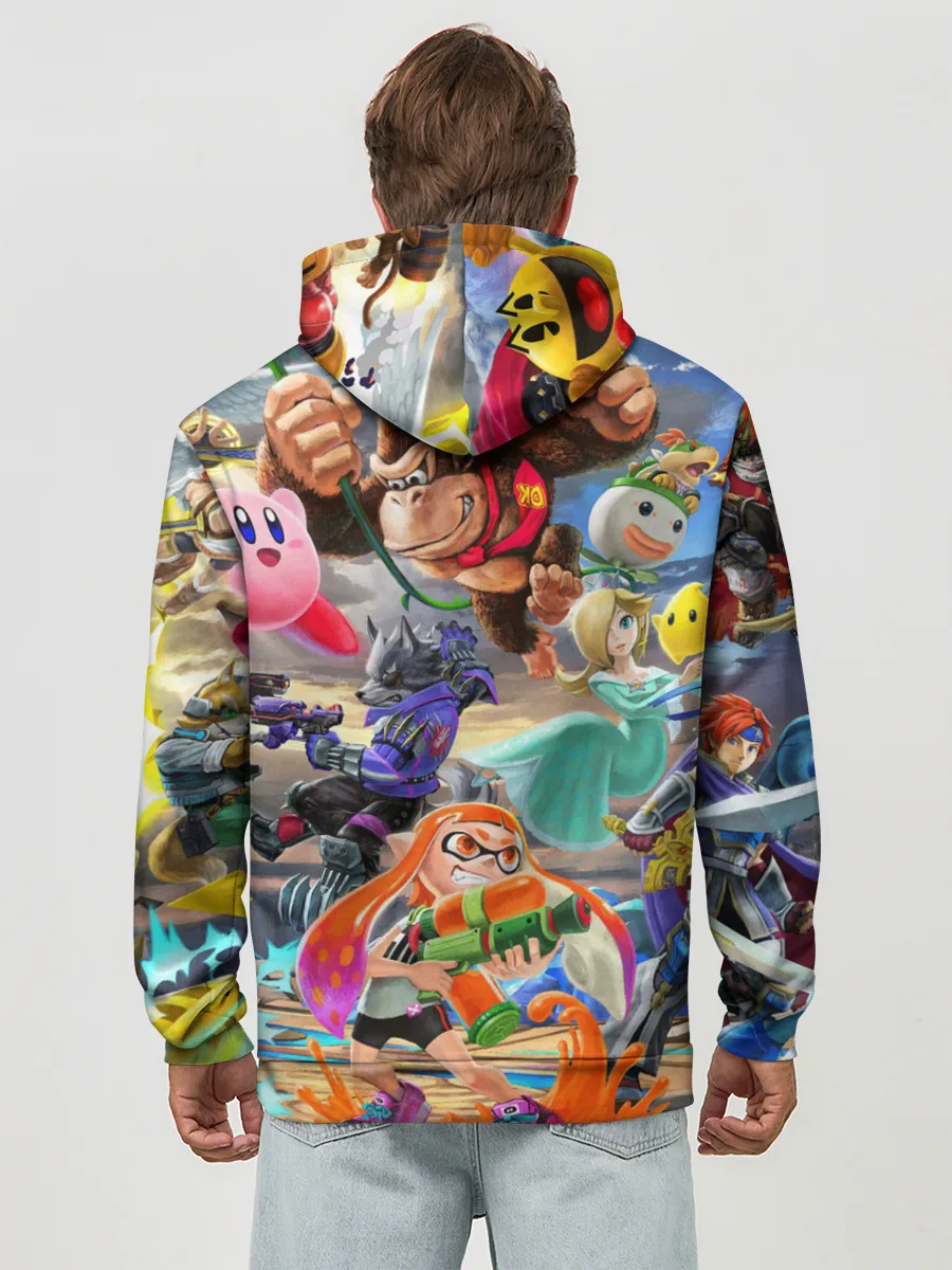 Худи мужской база хлопок / Super Smash Bros ultimate