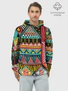 Худи мужской база хлопок / Африканский стиль