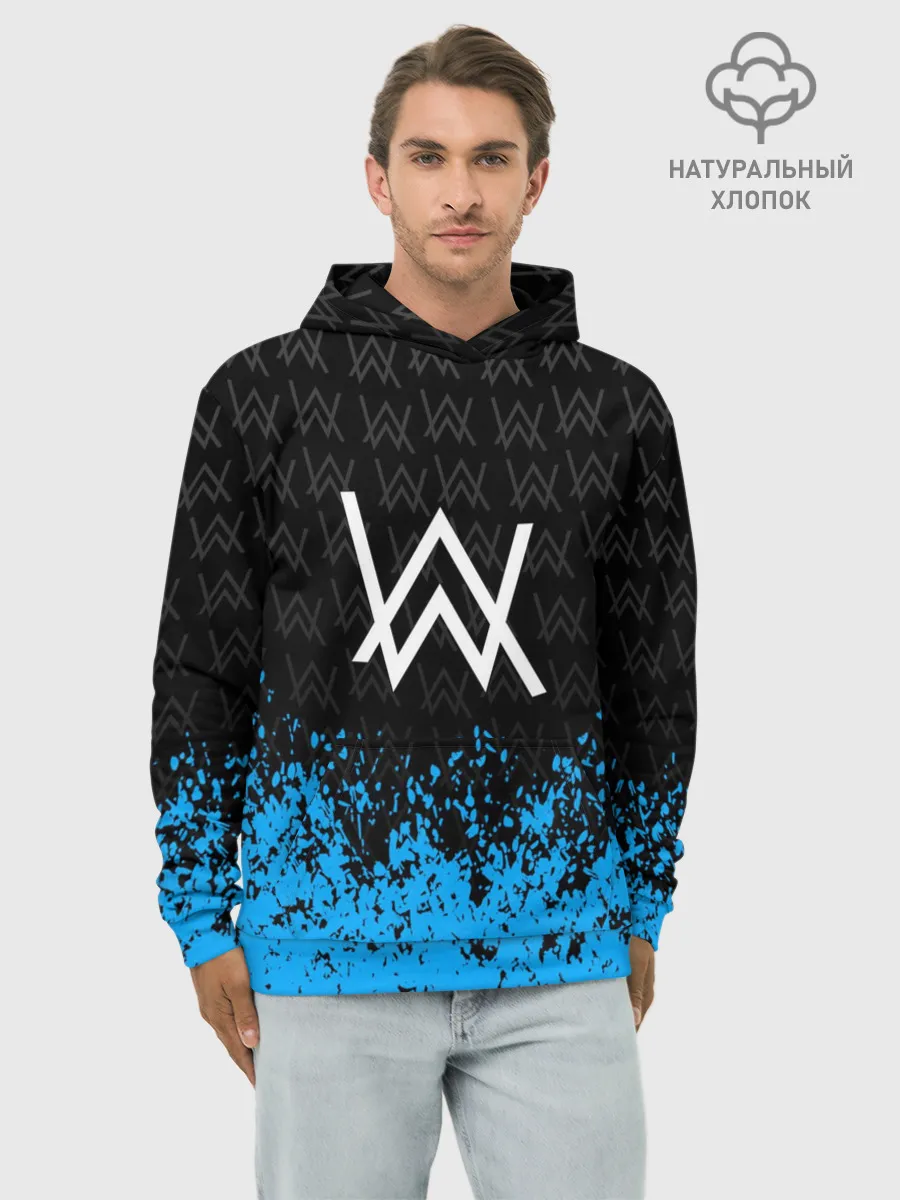 Худи мужской база хлопок / ALAN WALKER