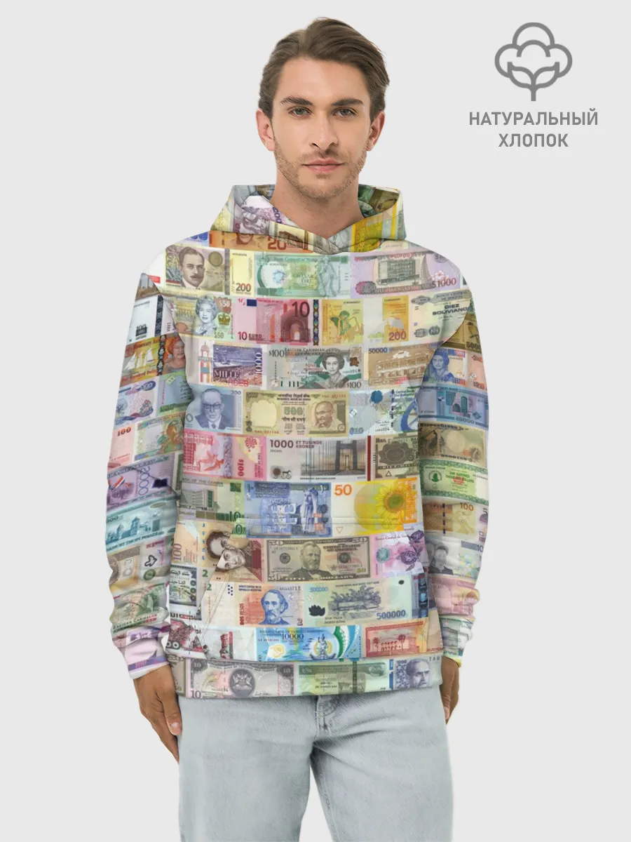 Худи мужской база хлопок / Деньги мира
