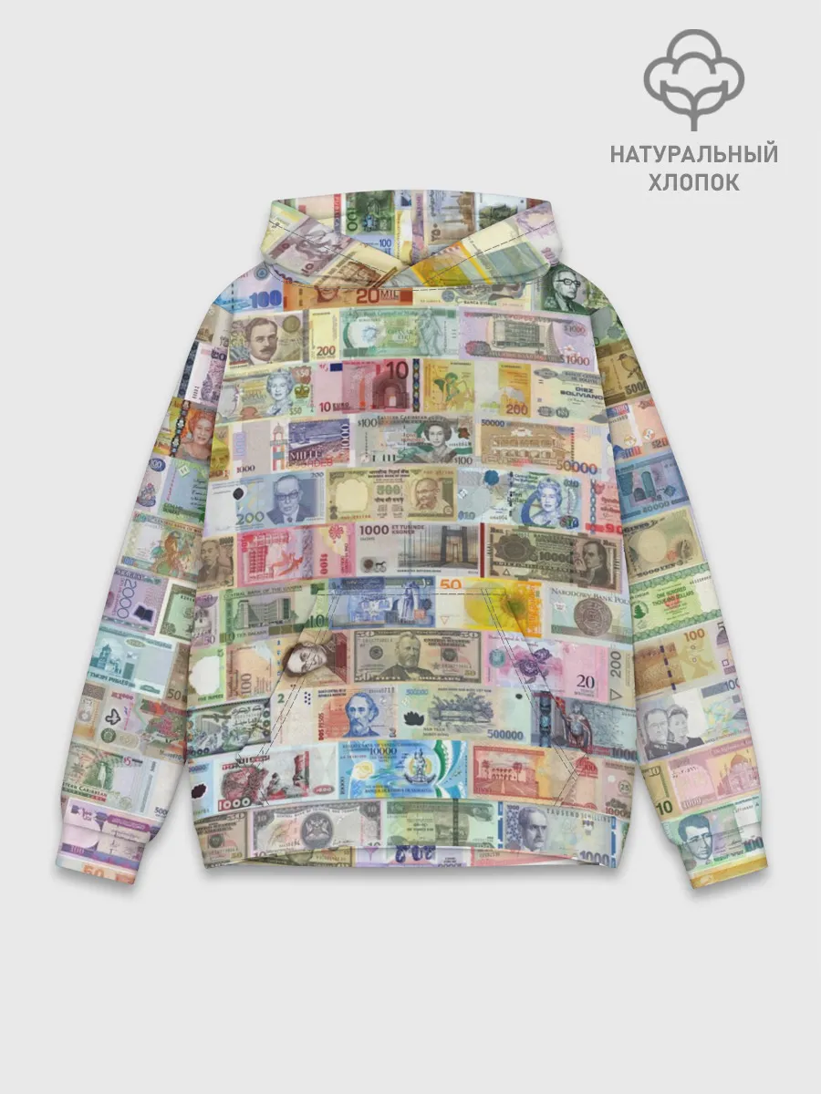 Худи мужской база хлопок / Деньги мира