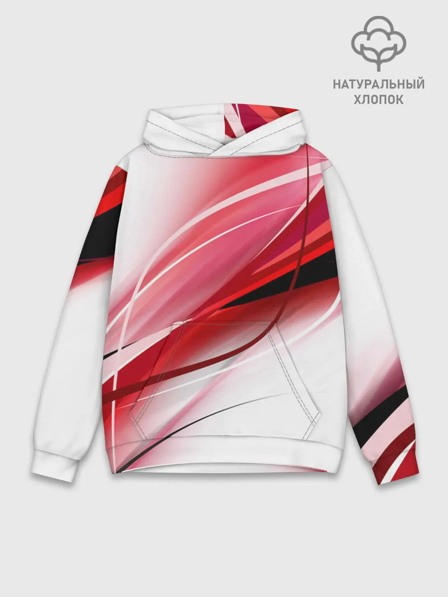 Худи мужской база хлопок / Красная линия