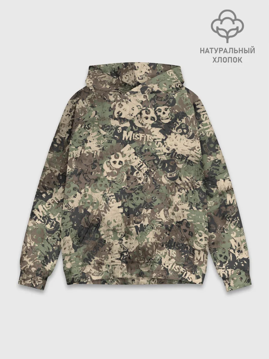 Худи мужской база хлопок / Misfits камуфляж