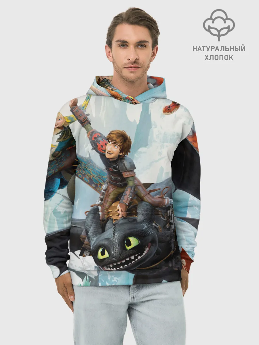 Худи мужской база хлопок / Как приручить дракона