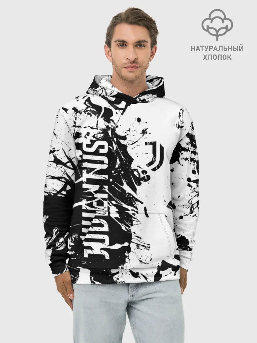 Худи мужской база хлопок / JUVENTUS