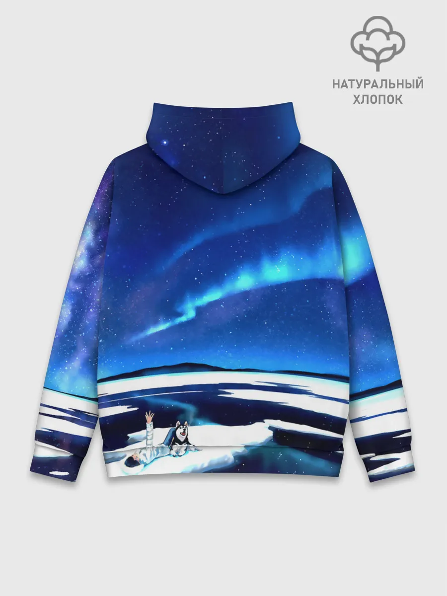 Худи мужской база хлопок / Мальчик и Хаски